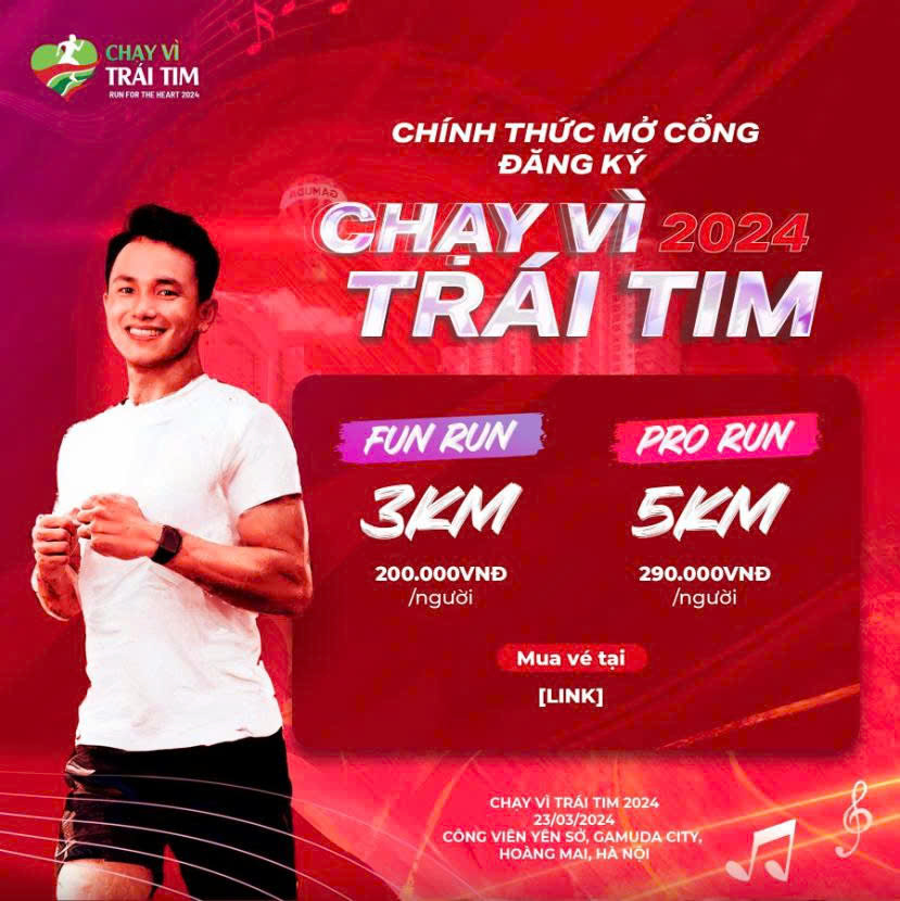 Chương trình Chạy vì trái tim 2024 đã chính thức mở cổng bán vé